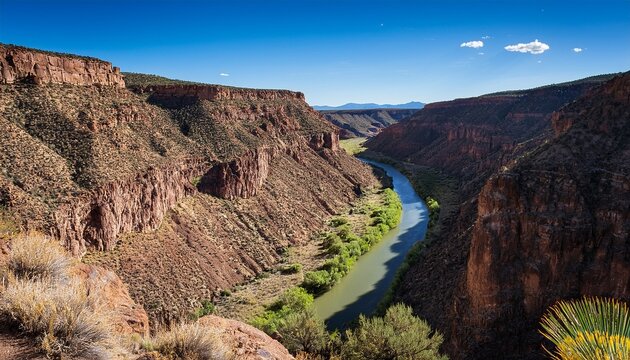 Rio Grande River In The Taos Gorge
