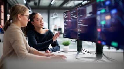 Female Software Engineers Coding Web Applications