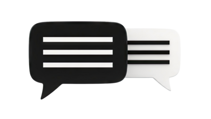 Speech Bubbles with Horizontal Lines