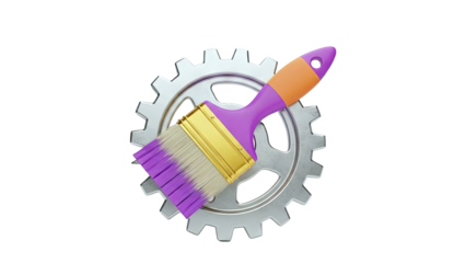 Paintbrush and Gear