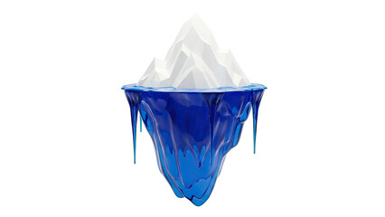 Obraz premium Stylized Iceberg with Dripping Blue Base