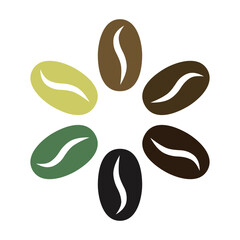 Radial Coffee Beans Roast Levels Icon