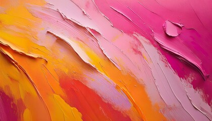 Abstract Pink And Orange Background Generativeai Painting Texture Wallpaper