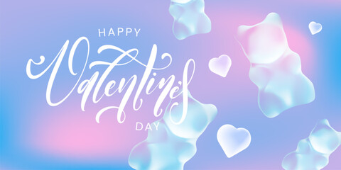 Vector Valentine's Day poster card with gummy bear aesthetic.