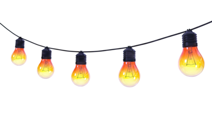 String Lights with Gradient Bulbs