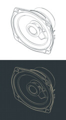 Speaker isometric drawings