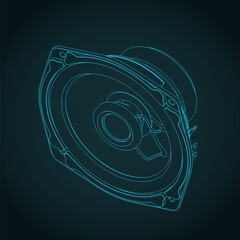 Speaker isometric blueprint