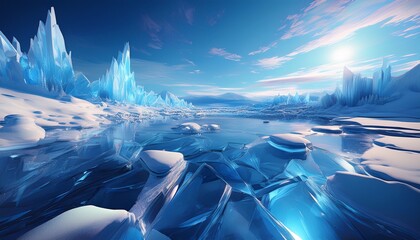 icy blue overlays create a stunning frozen landscape with crystal fractures and visual distortion