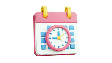3D Calendar and Clock Icon