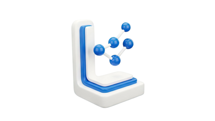 3D Icon of Molecule on a Stand