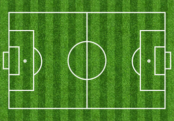 Fototapeta premium Football soccer field vector illustration. Coach table for tactic presentation for players. Sport strategy view. Flat soccer green field, football grass. Vector stadium. Soccer with line template.