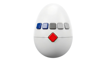 Egg-shaped remote control with buttons