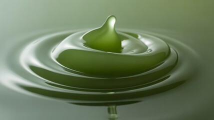 Abstract green liquid forms gentle waves and smooth texture for eco designs and nature themes