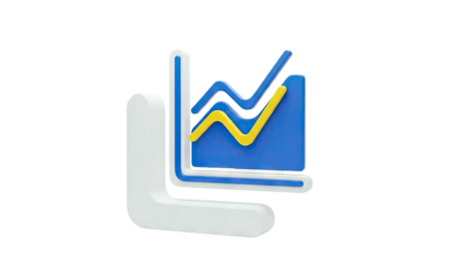 3D Growth Chart Icon