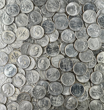 The Roosevelt dime, an American 10-cent coin minted since 1946.The Roosevelt dime honors FDR for his support of the March of Dimes. The 10 cent coin was minted in silver up until 1964.