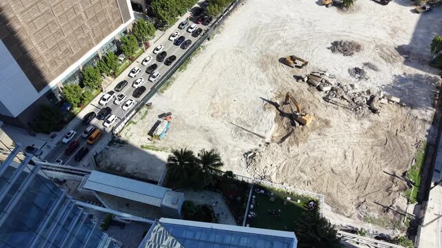 Plano aereo de edificios en Downtown Miami 