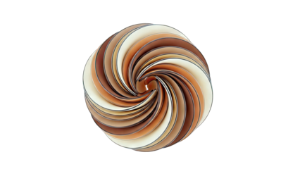 Swirling Paper Sculpture in Earth Tones