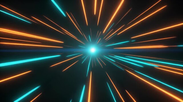 Abstract light background featuring a bright blue star burst with glowing laser rays and shiny energy motion in a vector illustration design