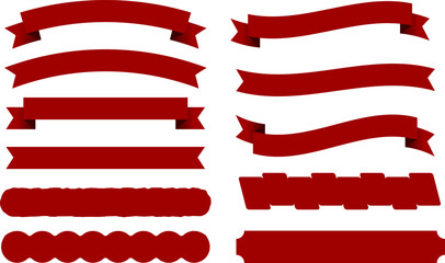 装飾用リボンのフレームのセット（Set of decorative ribbon frames）
