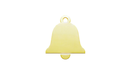 Yellow 3D Bell Icon