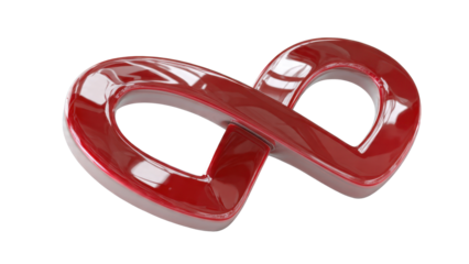 Shiny Red Infinity Symbol