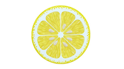Slice of Lemon with Seeds