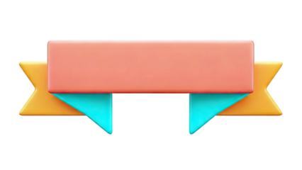 3D Ribbon Banner with Text Area