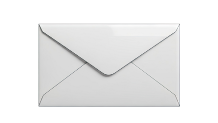 White Envelope on Light Gray Background
