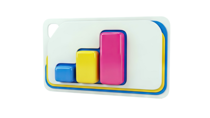 3D Bar Chart Icon