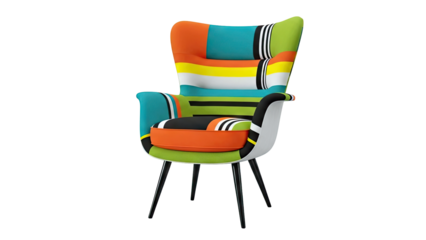 Vibrant Striped Armchair