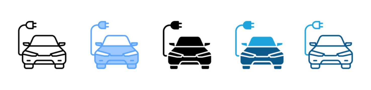 E-Mobility icon set multiple style collection