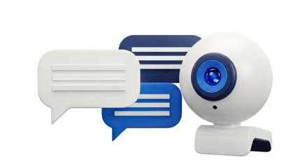 Webcam with Chat Bubbles