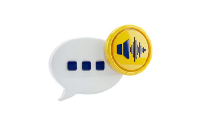 Speech bubble with voice message icon
