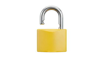 Fototapeta premium Yellow Padlock Unlocked