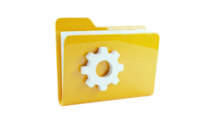 Yellow folder icon with a gear symbol