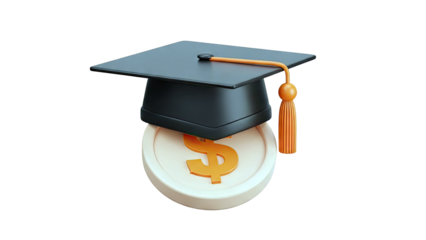 Graduation Cap on Dollar Coin
