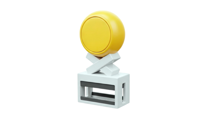 Stylized Yellow Coin Trophy