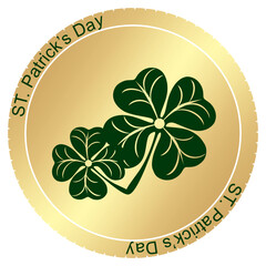 Vector illustration of coins for St. Patrick's Day background.