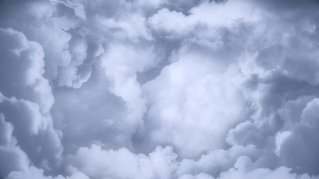 Cloud Tunnel Abstract Fluffy Clouds Slow Motion - Cloudscape Seamless Loop Background