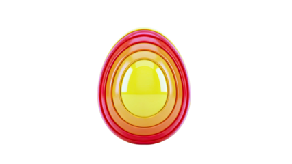 Layered Egg Shape with Red, Orange, and Yellow Colors