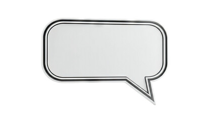 Naklejka premium Blank Speech Bubble with Black Outline
