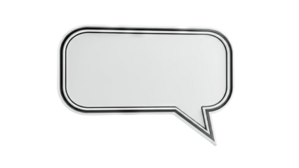 Blank Speech Bubble with Black Outline