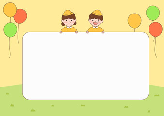 Vector illustrations of cute children.