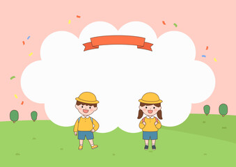 Vector illustrations of cute children.