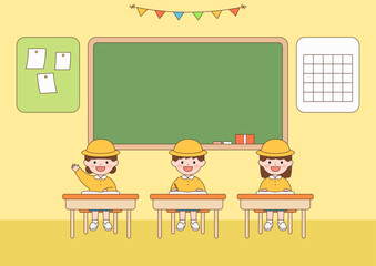 Vector illustrations of cute children.