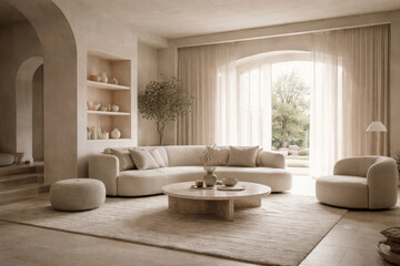 Warm Modern Living Room