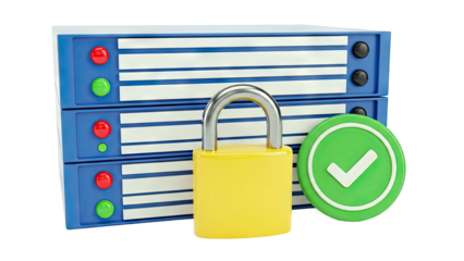 Server Security and Data Protection Iconography