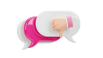 Thumbs Down in Speech Bubbles