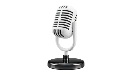 Vintage Microphone on a Stand