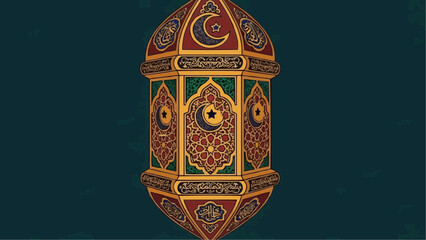 Ornate traditional Middle Eastern lantern with intricate designs and patterns.